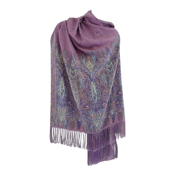 Elegant Scarf in Deep‎ Purple - Picture 3 of 4